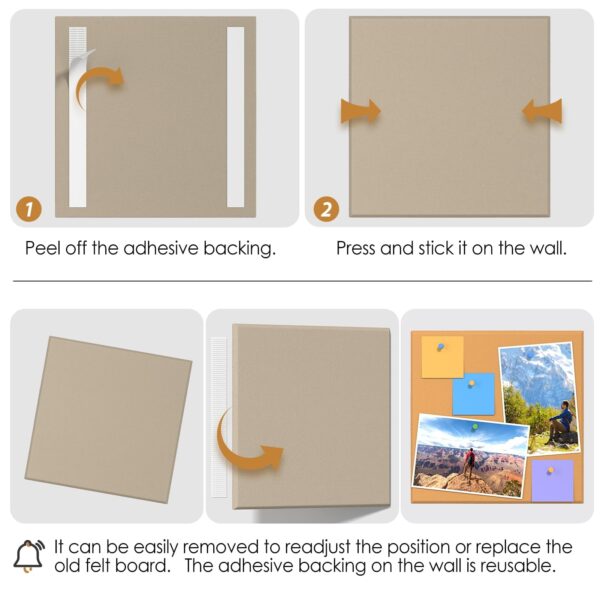 MaxGear Large Cork Board for Wall 36″ x 24″, Dark Blue Bulletin Board, 6 Pack Felt Wall Tiles with Pushpins
