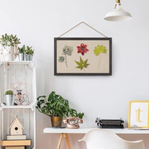 Sfugno Wood Bulletin Boards, 2-Pack Linen Wall Bulletin Board, Decorative Hanging Pin Board, Frame Cork Board Light Bulletin Boards for Home Kitchen Office