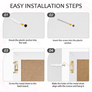 Wood Bulletin Linen Wall Bulletin Board 18″x 24″ Decorative Hanging Pin Board, Pink Frame Cork Board Light Bulletin Boards for Wall Decor for Home Kitchen Office, Pink Wood Frame