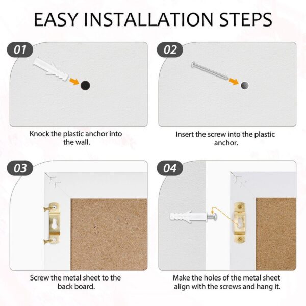 Pink Bulletin Board Pink Cork Board with Linen, Wood Framed 18″x 24″ Corkboard Bulletin Board for Wall Decor, Wall Mounted Pin Board Picture Board, White Wood Frame