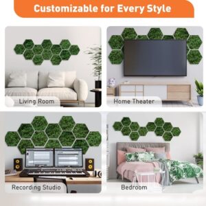 Cork Board Felt Board Tiles for Walls with 60 Push Pins, 11.8″x11.8″ Pack of 6 Pin Board Notice Boards for Home Office Kitchen, Bulletin Board Wall Tiles for Photos Memos, Light Grey