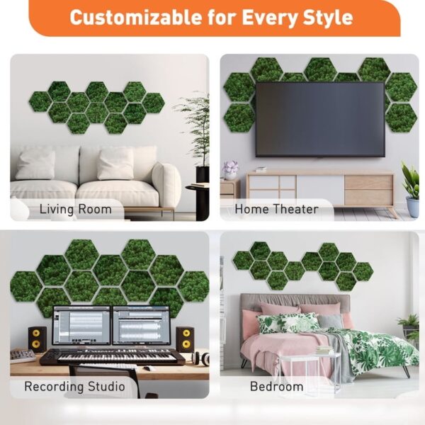 Cork Board Felt Board Tiles for Walls with 60 Push Pins, 11.8″x11.8″ Pack of 6 Pin Board Notice Boards for Home Office Kitchen, Bulletin Board Wall Tiles for Photos Memos, Light Grey