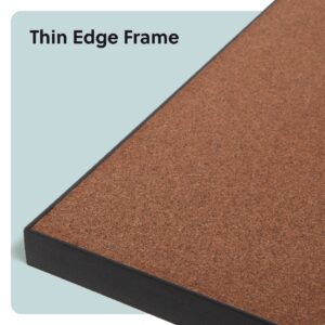U Brands 23 x 17 in. Cork Bulletin Board, Thin Edge Frame, Includes 2 Push Pins - Image 4