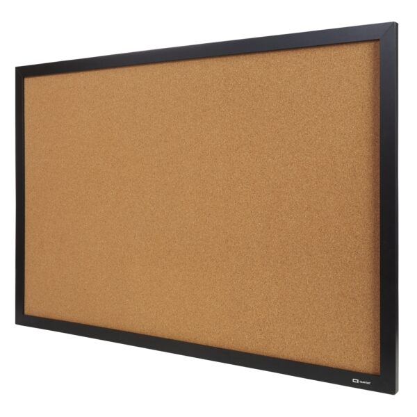 Quartet Cork Bulletin Board, 24″ x 36″, Black Frame