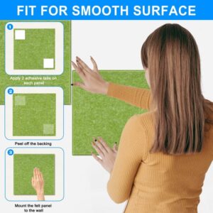Cork Board Felt Board Tiles for Walls with 60 Push Pins, 11.8″x11.8″ Pack of 6 Pin Board Notice Boards for Home Office Kitchen, Bulletin Board Wall Tiles for Photos Memos, Light Grey