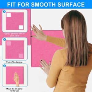 Cork Board Felt Board Tiles for Walls with 60 Push Pins, 11.8″x11.8″ Pack of 6 Pin Board Notice Boards for Home Office Kitchen, Bulletin Board Wall Tiles for Photos Memos, Light Grey