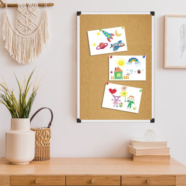 AGCAN Pin Board for Wall 23″ x 17″ Cork Bulletin Board Memory Vision Board Picture Tack Board