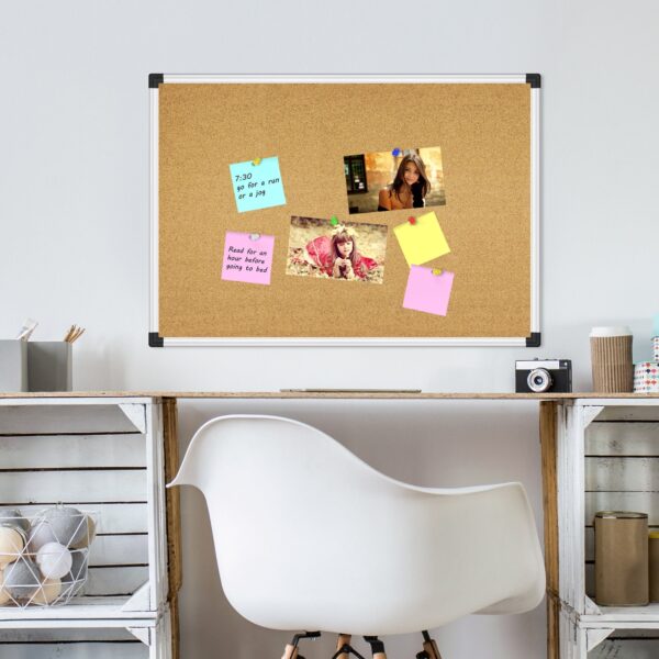 AGCAN Pin Board for Wall 23″ x 17″ Cork Bulletin Board Memory Vision Board Picture Tack Board