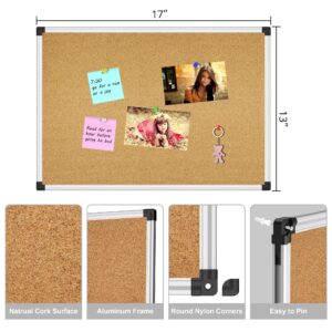 AGCAN Pin Board for Wall 23″ x 17″ Cork Bulletin Board Memory Vision Board Picture Tack Board