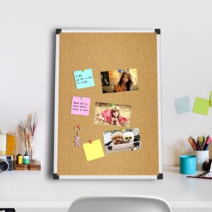 AGCAN Pin Board for Wall 23″ x 17″ Cork Bulletin Board Memory Vision Board Picture Tack Board