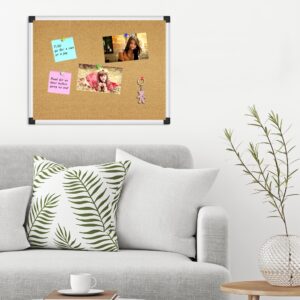 AGCAN Pin Board for Wall 23″ x 17″ Cork Bulletin Board Memory Vision Board Picture Tack Board