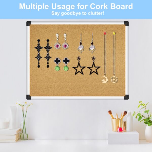 AGCAN Pin Board for Wall 23″ x 17″ Cork Bulletin Board Memory Vision Board Picture Tack Board
