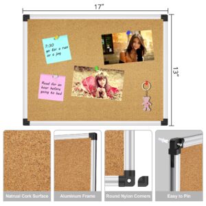AGCAN Pin Board for Wall 23″ x 17″ Cork Bulletin Board Memory Vision Board Picture Tack Board