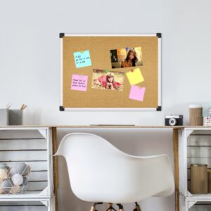 AGCAN Pin Board for Wall 23″ x 17″ Cork Bulletin Board Memory Vision Board Picture Tack Board