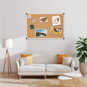 AGCAN Pin Board for Wall 23″ x 17″ Cork Bulletin Board Memory Vision Board Picture Tack Board