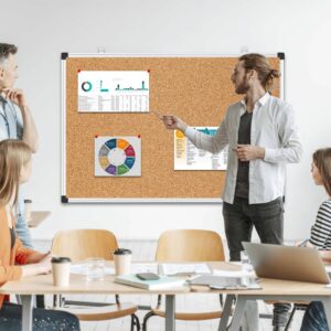 AGCAN Pin Board for Wall 23″ x 17″ Cork Bulletin Board Memory Vision Board Picture Tack Board