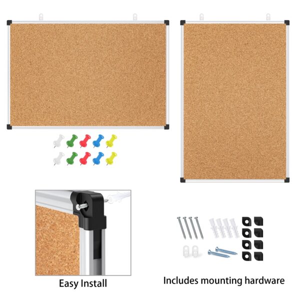 AGCAN Pin Board for Wall 23″ x 17″ Cork Bulletin Board Memory Vision Board Picture Tack Board