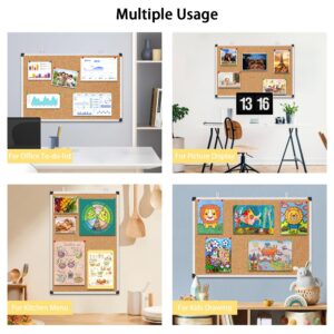 AGCAN Pin Board for Wall 23″ x 17″ Cork Bulletin Board Memory Vision Board Picture Tack Board