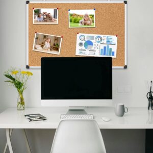 AGCAN Pin Board for Wall 23″ x 17″ Cork Bulletin Board Memory Vision Board Picture Tack Board