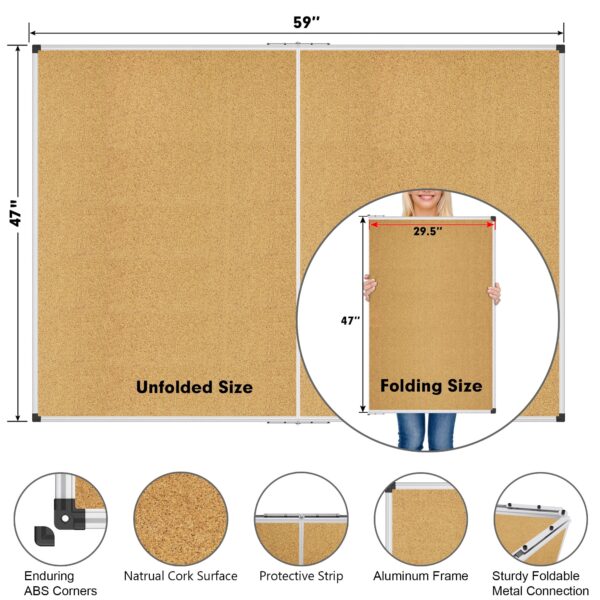 AGCAN Pin Board for Wall 23″ x 17″ Cork Bulletin Board Memory Vision Board Picture Tack Board