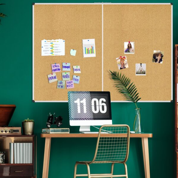 AGCAN Pin Board for Wall 23″ x 17″ Cork Bulletin Board Memory Vision Board Picture Tack Board