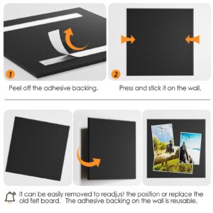 MaxGear Large Cork Board for Wall 48″ x 36″, 12 Pack Felt Wall Tiles with Pushpins, Black Bulletin Board, Pin Board Tack Board for Office, Home, Decoration