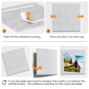 MaxGear Large Cork Board for Wall 48″ x 36″, 12 Pack Felt Wall Tiles with Pushpins, Black Bulletin Board, Pin Board Tack Board for Office, Home, Decoration