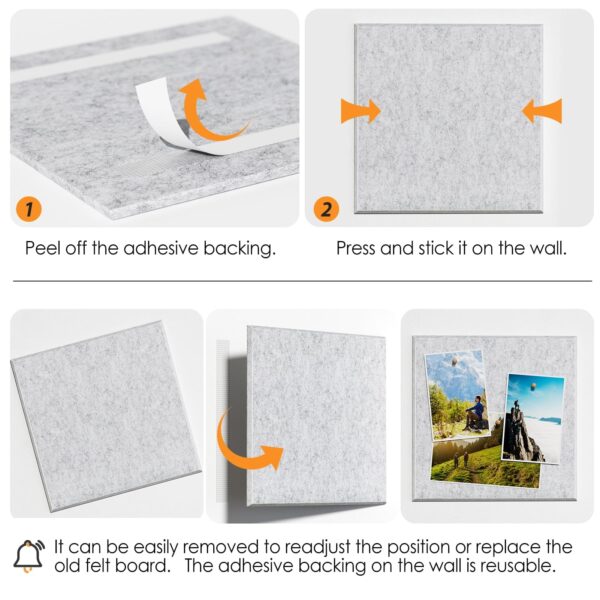 MaxGear Large Cork Board for Wall 48″ x 36″, 12 Pack Felt Wall Tiles with Pushpins, Black Bulletin Board, Pin Board Tack Board for Office, Home, Decoration