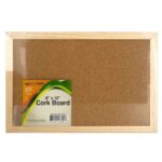 Cork Bulletin Board 8 × 12 Classic Wood Frame Elegant Display Board