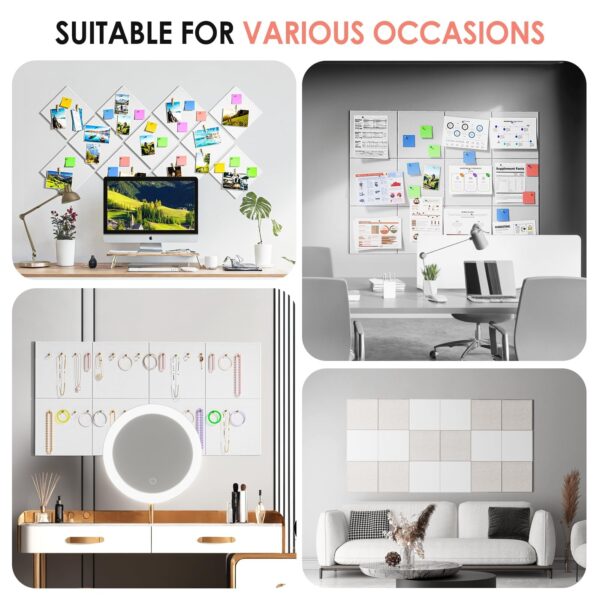 MaxGear Large Cork Board for Wall 48″ x 36″, 12 Pack Felt Wall Tiles with Pushpins, Black Bulletin Board, Pin Board Tack Board for Office, Home, Decoration