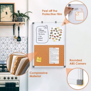 SWANCROWN Combination Board Dry Erase Cork Board Combo 24"x 18" - Image 5