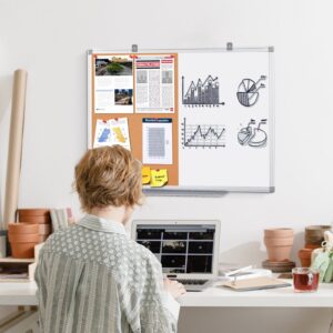 SWANCROWN Combination Board Dry Erase Cork Board Combo 24"x 18" - Image 8