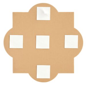 Decorative Bulletin Board Wall Organizer – Cute Framed Self-Adhesive Printed Cork Board for Home, Office, or School (12×12 In)