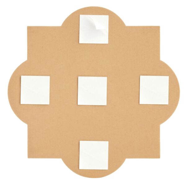 Decorative Bulletin Board Wall Organizer – Cute Framed Self-Adhesive Printed Cork Board for Home, Office, or School (12×12 In)