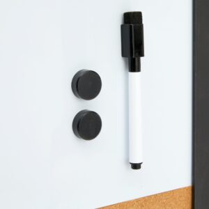 Juvale Message Command Center & Wall Mounted Organizer, Family Office Whiteboard, Chalkboard, Cork Board Combo, Mail Inbox Sorter, Key Hooks & Magnets (21.9 x 18.2 x 0.6 inch) - Image 7