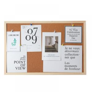Cork Board Wood Bulletin Board Framed Corkboard, Decorative Hanging Pin Board for Office Home Decor, Home School Message Board or Vision Board - Image 4