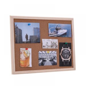 Cork Board Wood Bulletin Board Framed Corkboard, Decorative Hanging Pin Board for Office Home Decor, Home School Message Board or Vision Board - Image 5