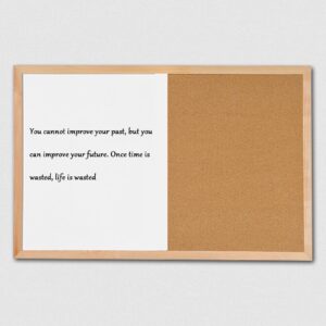 Magnetic Wood Whiteboard Cork Board Combination Blank Message Board for Office - Image 5