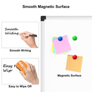 AGCAN Large Whiteboard 35" x 23" Dry Erase Board for Office Wall Magnetic Marker Board 3'x2' Big White Board - Image 2