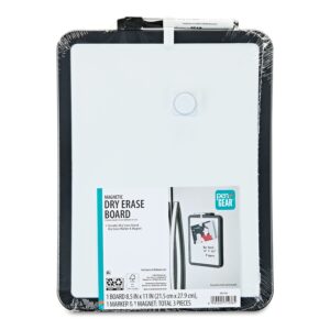 Pen+Gear Magnetic Dry Erase Board with Plastic Black Frame, Assembled Product Dimension 8.5" x 11" x 0.6" - Image 1