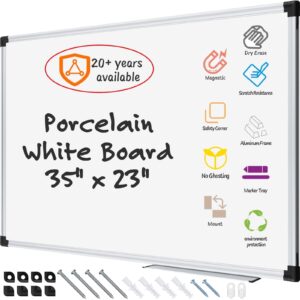 AGCAN Large Whiteboard 35" x 23" Dry Erase Board for Office Wall Magnetic Marker Board 3'x2' Big White Board - Image 23