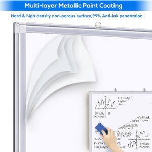 Large Whiteboard for Wall , 72"X48" Maxtek Magnetic White Board Dry Erase 6' x 4' Foldable Wall-Mounted Aluminum Frame for School, Classroom, Office & Home - Image 3
