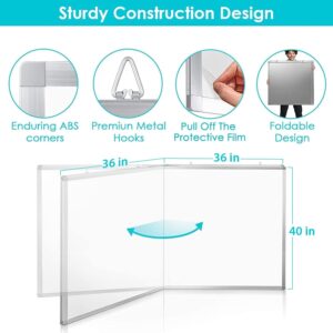 Large Whiteboard for Wall , 72"X48" Maxtek Magnetic White Board Dry Erase 6' x 4' Foldable Wall-Mounted Aluminum Frame for School, Classroom, Office & Home - Image 11
