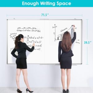 Large Whiteboard for Wall , 72"X48" Maxtek Magnetic White Board Dry Erase 6' x 4' Foldable Wall-Mounted Aluminum Frame for School, Classroom, Office & Home - Image 12