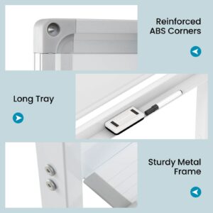 Costway 48''x36'' Mobile Magnetic Double-Sided Reversible Whiteboard Height Adjust - Image 19