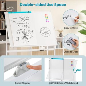 Costway 48''x36'' Mobile Magnetic Double-Sided Reversible Whiteboard Height Adjust - Image 22