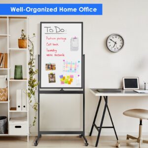 Maxtek Large Rolling Whiteboard on Wheels, 48" x 32" Magnetic Dry Erase Board with Stand, 4' x 3' Mobile Easel Standing Aluminum Frame for Home School, Office & Class - Image 13