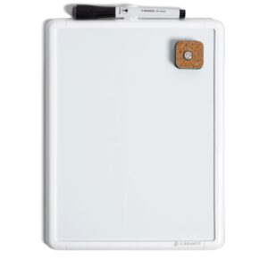 U Brands 8.5" x 11" Contempo Magnetic Dry Erase Whiteboard, White Frame - Image 1