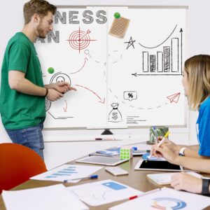 Tooloton Large Rolling Whiteboard on Wheels, 48 x 36 Inches with Stand, 4' x 3' Magnetic Dry Erase Board Easel - Image 6
