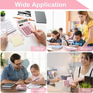 Office Desktop Calculator 12-Digit Basic Standard Calculator with Large LCD Display Dual Power Solar Handheld Desktop Calculator for Office School Home Business - Image 5